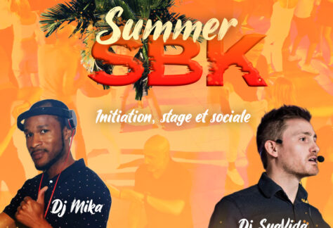 Dj SuaVida et DJ Mika à l'affiche orangée.